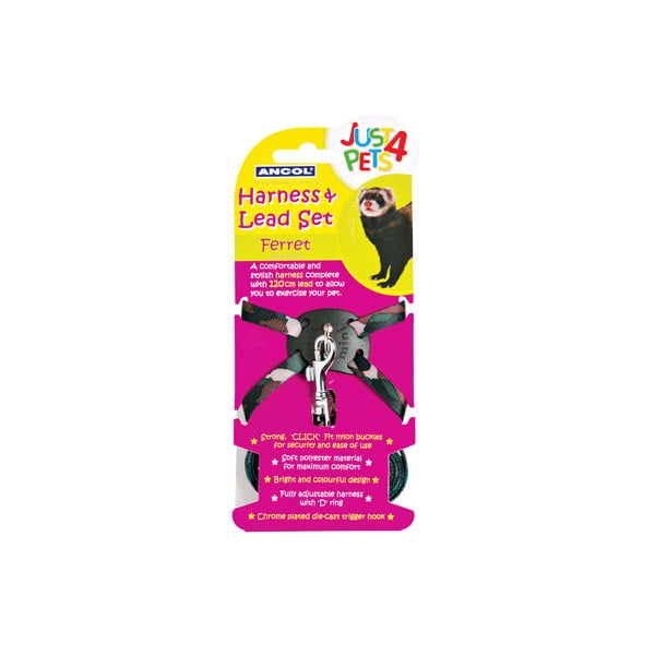 Just 4 Pets Indiv Cd Ferret Harness & Lead Set