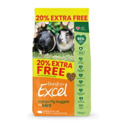 Burgess Excel Guinea Pig Nuggets with Mint 1.5kg + 20%