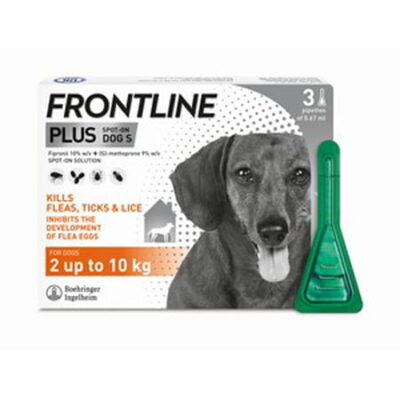 Frontline Plus Flea & Tick Treatment for Dogs 3 Pipettes