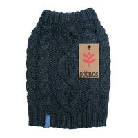 Sotnos Chunky Cable Knit Grey Sweater