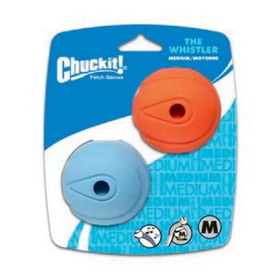 Chuckit The Whistler Ball 2 Pack Medium 6.5cm