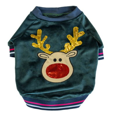 Velour Reindeer Jumper