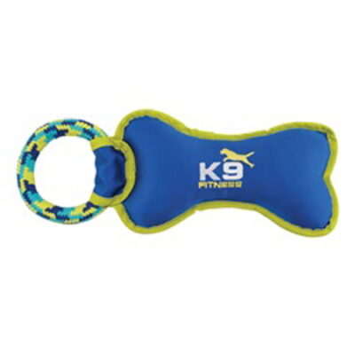 K9 Fitness by Zeus Tough Nylon Bone with Rope Tug