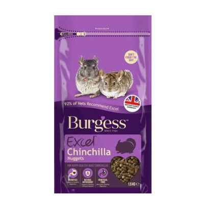 Burgess Excel Chinchilla Food Nuggets, 1.5kg