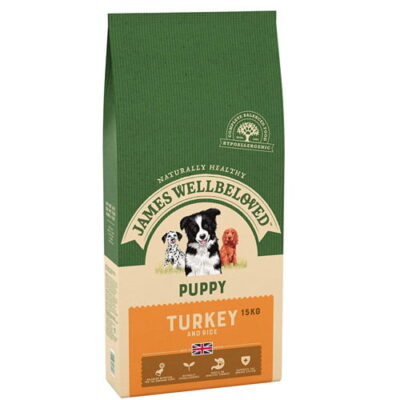 James Wellbeloved Complete Dry Puppy Food Turkey and Rice 2KG