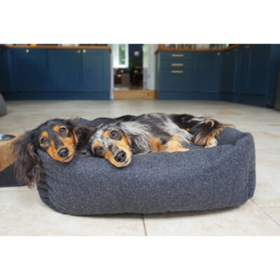 Grey Felt with Memory Foam Square Bed