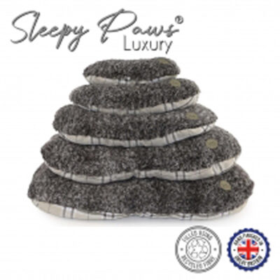 Sleepy Paws Oval Cushion Oatmeal & Check