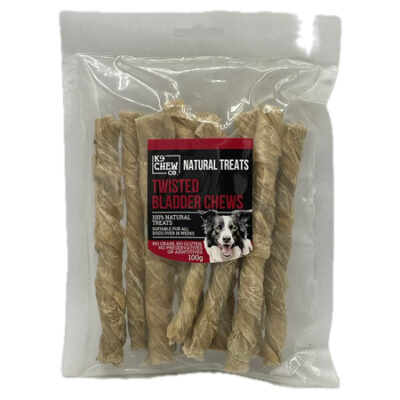 K9 Chew Co. Buffalo Twisted Bladder 100g