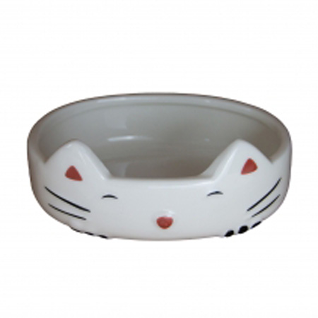 Raised Cat Ear Dish White