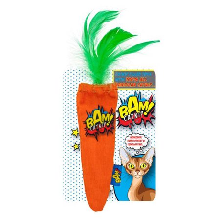 BAM! Catnip Infused Cat Toy - Carrot