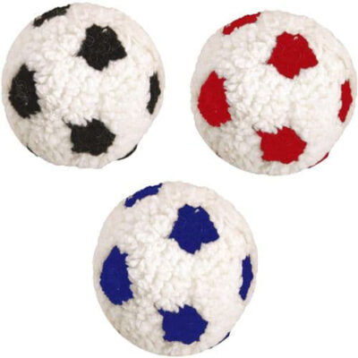Plush Dog Puppy Soft Squeaky Football Toy Ball