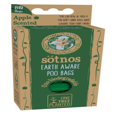 Sotnos Earth Aware Poo Bags 80 Bags (4 x 20 Bag Rolls)