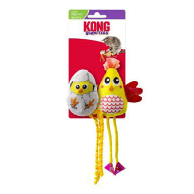 Kong Scrattles Chicken & Egg Cat Toy